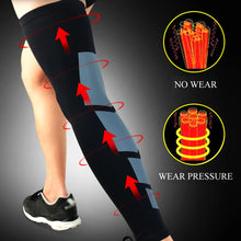 Load image into Gallery viewer, 2Pcs/Pair Sports Full Length Leg Compression Sleeves Basketball Knee Brace Protect Calf and Shin Splint Support for Men Women