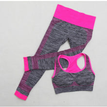 Load image into Gallery viewer, Yoga Set Crop Tops + Yoga Leggings Fitness Gym Running Clothes For Women
