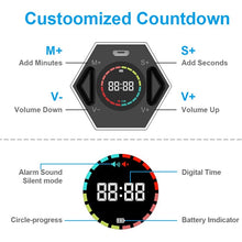 Load image into Gallery viewer, Ticktime Magnetic Countdown Timer Baking Countdown LCD Count Down Electronic Timer Multi-Function Digital Timer Flip Timer