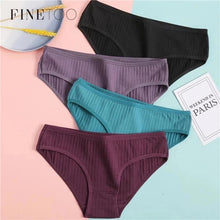Load image into Gallery viewer, 3Pcs/Set Cotton Panties for Women Sexy Low Rise Briefs Ladies M-XL Underpants Female Solid Color Lingerie Girl Intimates