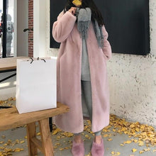Load image into Gallery viewer, Women's Autumn and Winter Coat Hooded Jacket, Long-sleeved Faux Solid Color Fur Coat, Warm and Elegant Loose Casual Jacket