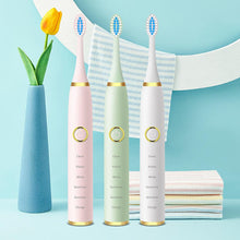 Load image into Gallery viewer, Sonic Vibrative Smart Electric Toothbrushes IPX7 Waterproof for Adults Smart Timer Rechargeable Whitening Toothbrush