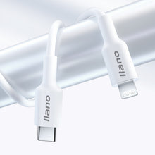 Load image into Gallery viewer, llano White 1.2m TPE Type-C to Lightning Data Cable MFi Certified PD Flash Charging Cable for iphone and ipad