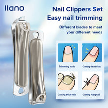 Load image into Gallery viewer, LLANO Nail Clippers Stainless Steel Clipper Fingernail Cutter Manicure Tools Trimmer