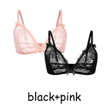 Load image into Gallery viewer, Varsbaby Women's See Through Mesh Wirefree Bra 2PCS