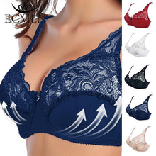 Load image into Gallery viewer, ECMLN 36-44 BC Ultrathin Transparent Brassiere Big Size Women Bra Solid Lace Hollow Out Soutien Gorge Underwear