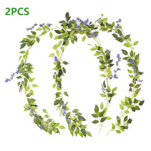 Load image into Gallery viewer, 2pcs 1.8m Wisteria Artificial Flower Vine Ivy Leaf Garland Rattan String Flowers Wedding Arch Decoration Home Garden Party Decor