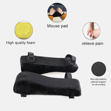 Load image into Gallery viewer, 2pcs Armrest Pads Covers Foam Elbow Pillow for Forearm Pressure Relief Arm Rest Cover For Wheelchair Rest Cushion Gaming Chair