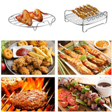 Load image into Gallery viewer, 2pieces/set Fryer Rack Set Multi-purpose Double Layer Rack with Skewer For XL Power Airfryer Philips Air Fryer Accessories