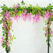 Load image into Gallery viewer, 2x 7FT Artificial Wisteria Vine Garland Plants Foliage Trailing Flower flowers Outdoor home office hotel decor