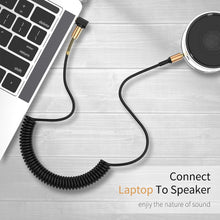 Load image into Gallery viewer, 3.5MM Jack AUX Audio Cable Male to Male For Phone Car Speaker MP4 Headphone 2m Gold Plated Jack 3.5 Spring Audio Cables