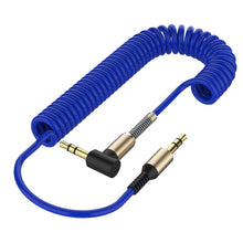 Load image into Gallery viewer, 3.5MM Jack AUX Audio Cable Male to Male For Phone Car Speaker MP4 Headphone 2m Gold Plated Jack 3.5 Spring Audio Cables