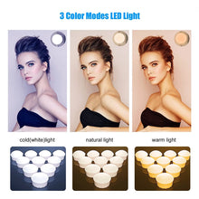 Load image into Gallery viewer, 3 Colors Makeup Mirror Lamp Led Professional Touch Dimming Dressing Table Vanity Lamp USB Bulb Make Up Mirror Lights