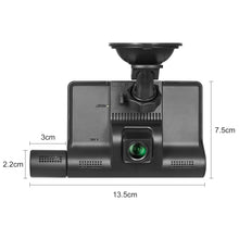 Load image into Gallery viewer, 3 Lens Touch Screen Car Video Recorder 4 In Dash Cam Blcak Box IPS 1080P HD Car Mirror Recorder DVR Dash Camera Cars Camcorder