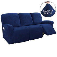 Load image into Gallery viewer, 3 Seat Recliner Sofa Chair Cover All-inclusive Armchair Non-slip Relax Armchair Cover Elastic Suede Couch Chair Protector