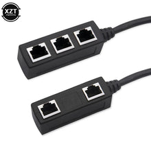 Load image into Gallery viewer, 3 in 1 RJ45 Splitter LAN Ethernet Network RJ45 Connector Extender Adapter Cable for Networking Extension 1 Male to 2/3 Female
