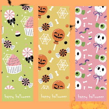 Load image into Gallery viewer, 30-90pcs 9*3CM Happy Halloween Stickers Pumpkin Witch Skull Sealing Labels Scrapbooking for Holiday Gift Package Decor Sticker