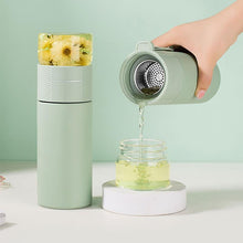 Load image into Gallery viewer, 300/500ml Creative Insulated Cup with Filter Tea Maker Stainless Steel Thermos Bottle with Glass Infuser Separates Tea and Water