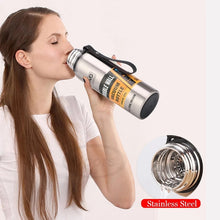 Load image into Gallery viewer, 304 Stainless Steel Thermos Bottle Large Capacity Vacuum Flask Insulated Tumbler with Rope for Tea Drinks Cold and Hot Water