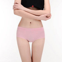 Load image into Gallery viewer, FallSweet Women Cotton Briefs Solid Middle Waist Panties Comfortable Everyday Wear Ladies Briefs