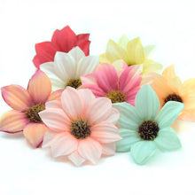 Load image into Gallery viewer, 30PCS 6cm Gerbera Artificial Flower Home Party Decoration Scrapbooking Accessories Wreath DIY Head Cheap Craft Fake Flowers