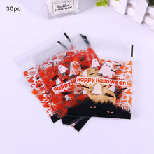 Load image into Gallery viewer, 30pc Halloween Gift Bags Cookies Candy Transparent Bags Ghost Festival Kids Gifts Snacks Pack Bag Happy Halloween Party Supplies