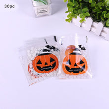 Load image into Gallery viewer, 30pc Halloween Gift Bags Cookies Candy Transparent Bags Ghost Festival Kids Gifts Snacks Pack Bag Happy Halloween Party Supplies