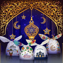Load image into Gallery viewer, 30PCS Eid Mubarak Rabbit Ear Bags Candy Gift Bags Muslim Islamic Festival Party Baking Package Ramadan Kareem Favors Supplies