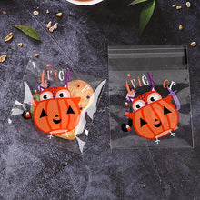 Load image into Gallery viewer, 30Pcs Halloween Transparante Monster Snoep Zak Pompoen Ghost Biscuit Sneeuw Zak Kids Happy Halloween Party Truc Of Behandelen Gift tas