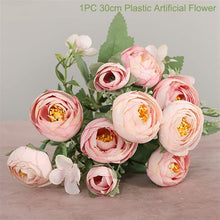 Load image into Gallery viewer, 30cm 7 Color Bouquet Artificial Flowers Peonies Home Accessories Wedding Party Scrapbook Fake Plants DIY Pompons Artificial Rose