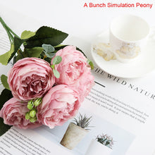 Load image into Gallery viewer, 30cm 7 Color Bouquet Artificial Flowers Peonies Home Accessories Wedding Party Scrapbook Fake Plants DIY Pompons Artificial Rose