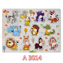 Load image into Gallery viewer, Kid Early educational toys baby hand grasp wooden puzzle toy alphabet and digit learning education child wood jigsaw toy 30cm