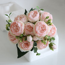 Load image into Gallery viewer, 30cm Rose Pink Silk Peony Artificial Flowers for Home Wedding Decoration