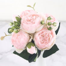 Load image into Gallery viewer, 30cm Rose Pink Silk Peony Artificial Flowers for Home Wedding Decoration indoor