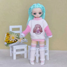 Load image into Gallery viewer, 30cm Two-dimensional Comic Face Doll 1/6 Bjd Doll or Dress Up Clothes Children's Girl Birthday Gift Toys