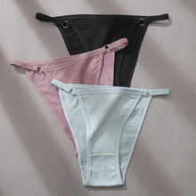 Load image into Gallery viewer, Women's Cotton Panties 3Pcs/set Low Waist Briefs Comfortable Underwear Female Soft Solid Color Underpants Lingerie