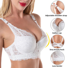 Load image into Gallery viewer, Plus Size Bras For Women Full Coverage Sexy Lace Push Up Breasted Bra Adjustable Full Cup Large Size Bra Big Cup