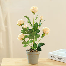 Load image into Gallery viewer, Artificial Six-Head Rose Bonsai Artificial Flower Creative Artificial Fashion Home Decorations