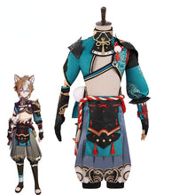 Load image into Gallery viewer, Game Genshin Impact Gorou Cosplay Costume Men Combat Uniform Fox Boy Costume Halloween Women Cosplay Costume Full Set