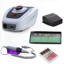 Load image into Gallery viewer, 32W 35000RPM Nail Drill Machine Set With Sanding Band Professional Milling Manicure Machine Set Kit With Nail drill Bit Set Kit