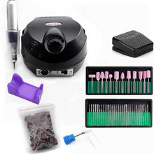 Load image into Gallery viewer, 32W 35000RPM Nail Drill Machine Set With Sanding Band Professional Milling Manicure Machine Set Kit With Nail drill Bit Set Kit