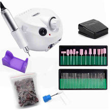 Load image into Gallery viewer, 32W 35000RPM Nail Drill Machine Set With Sanding Band Professional Milling Manicure Machine Set Kit With Nail drill Bit Set Kit
