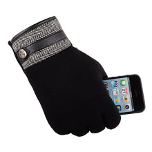 Load image into Gallery viewer, Non-Inverted Velvet Touch Screen Gloves Men's Winter Thicken Thermal Cycling and Driving Korean Casual Cotton Gloves