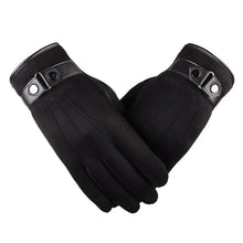 Load image into Gallery viewer, Suede Non-Inverted Velvet Touch Screen Gloves Warm Cycling and Driving Korean Casual Cotton Gloves