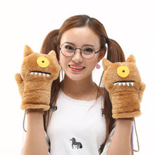 Load image into Gallery viewer, Fleece-Lined Thickened Korean Style Plush Fashion Winter Cold-Proof Warm Gloves for Students