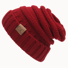 Load image into Gallery viewer, Autumn and Winter Labeling Woolen Knitted Hat Sleeve Cap Outdoor Keep Warm Hat