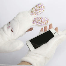 Load image into Gallery viewer, Touch Screen plus Velvet Thickened Korean Style All-Inclusive Finger Half Missing Finger Dual-Use Student Outdoor Wind and Cold Protection Gloves