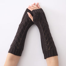 Load image into Gallery viewer, Hollow-out New Open Finger Half Finger Knitting Wool Gloves Autumn and Winter Men's and Women's Knitted Warm Arm Sleeve