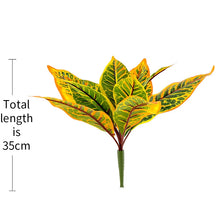 Load image into Gallery viewer, 35cm Artificial Plants Flowers silk Leaf Plastic Green Grass Tree Plant Fake Leaf Foliage Bush for Home Wedding bedroom Decor