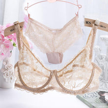 Load image into Gallery viewer, Intimates Hollow Out Lace Bra Briefs Women Ultra-thin Underwear Bra and Panties Set Sexy Lingerie